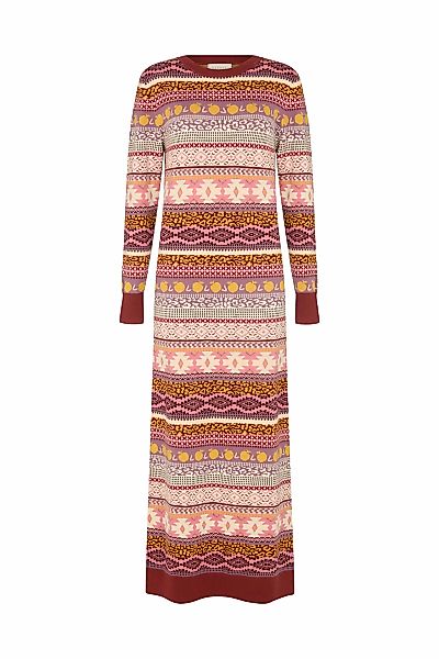 RAFFYA Midikleid "Elvis Longline Folk Jacquard Maxi Dress Damen" günstig online kaufen