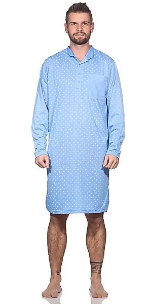 EloModa Nachthemd Herren Nachthemd langarm Sleepshirt günstig online kaufen