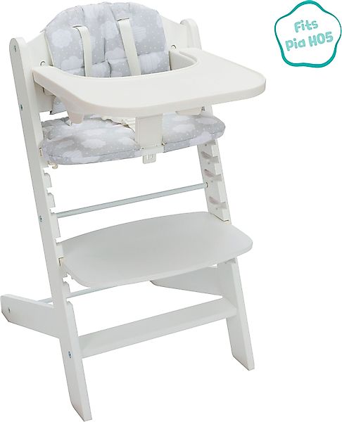 Fillikid Kinder-Sitzauflage "Wolke grau", für Hochstuhl Pia günstig online kaufen