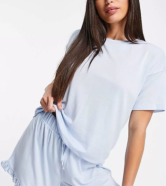 Vero Moda Tall – Schlaf-Shirt in Blau günstig online kaufen