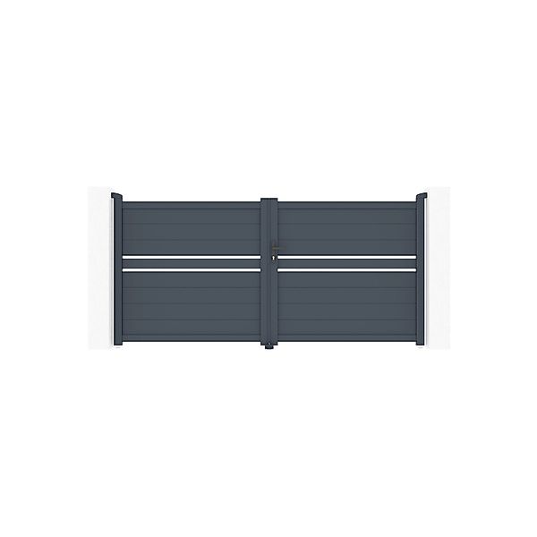 Casanoov Flügeltor 3 M Cimone H 140 Cm Aluminium & 2 Eifel Pfosten 15 X 15 günstig online kaufen