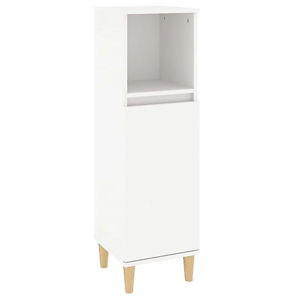 vidaXL Mehrzweckschrank Badschrank Weiß 30x30x100 cm Spanplatte günstig online kaufen