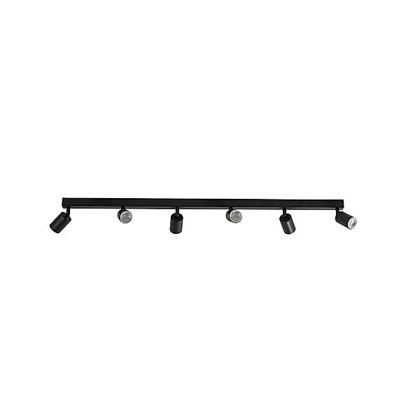 Deckenstrahler Top, schwarz, 127 cm, 6-flg., Metall, GU10 günstig online kaufen