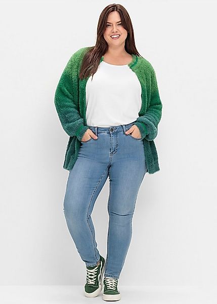 sheego by Joe Browns Strickjacke Strickjacke . im Farbverlauf, aus Flausch- günstig online kaufen