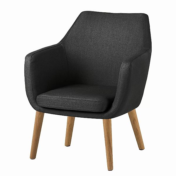 home24 Mørteens Sessel Nicholas Anthrazit Webstoff 66x80x68 cm (BxHxT) günstig online kaufen