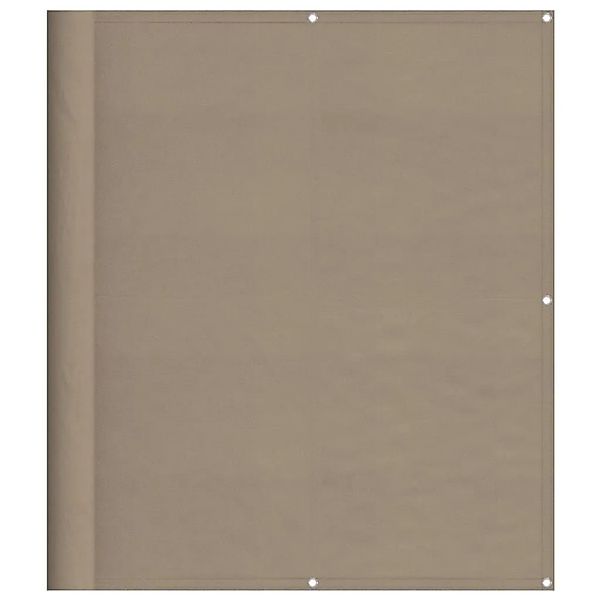 vidaXL Balkon-Sichtschutz Taupe 120x800 cm 100 % Polyester-Oxford 4000250 günstig online kaufen
