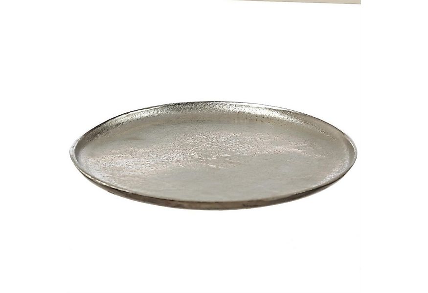 MARELIDA Dekoteller Dekoschale Dekotablett Kerzenteller Aluminium rund D: 3 günstig online kaufen