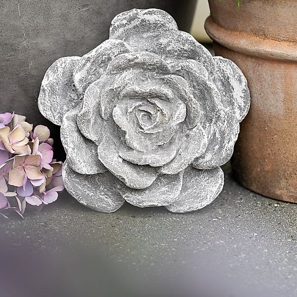 Antikas Gartenfigur Steinblüte groß, Steinguss, grau, günstig online kaufen