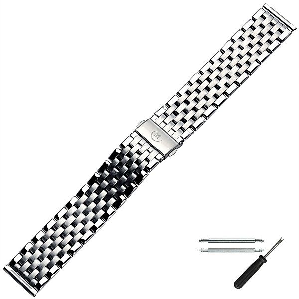 MARBURGER Uhrenarmband 20mm Edelstahl Silber günstig online kaufen