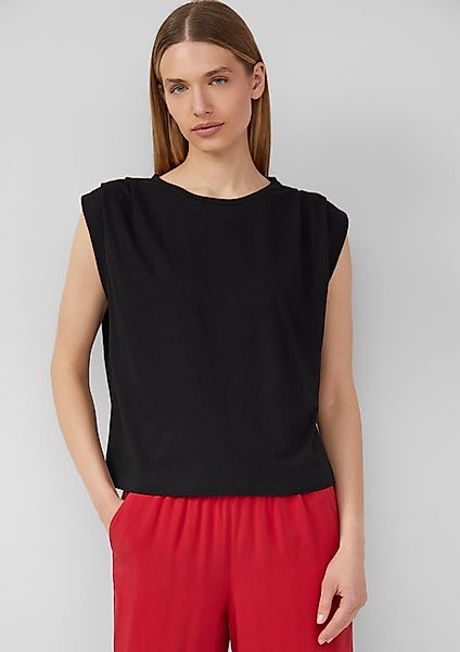 s.Oliver Shirttop Verkürztes T-Shirt mit Faltendetails günstig online kaufen