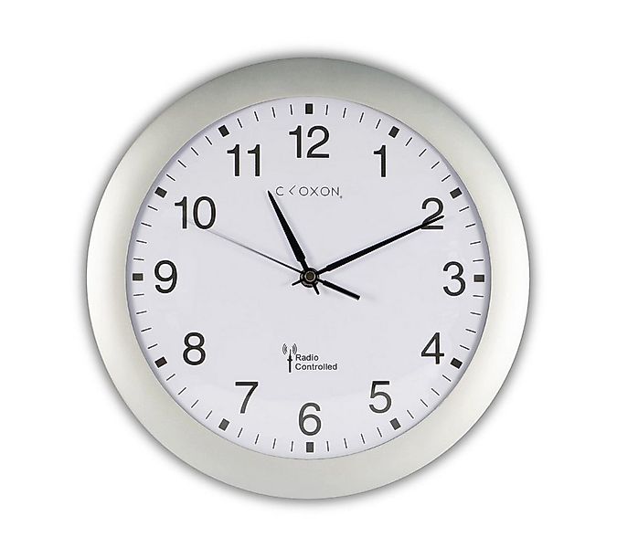 FurniSafe Wanduhr Cloxon Funkwanduhr 30 cm Wanduhr silber Funkuhr Wand günstig online kaufen