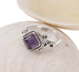 Guru-Shop Silberring Boho Silberring, filigraner Edelsteinring günstig online kaufen