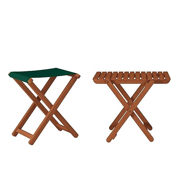 Erst-Holz Gartenhocker Klappbar X-Stuhl Dunkel mit Grün 10-210 Einzelstück günstig online kaufen