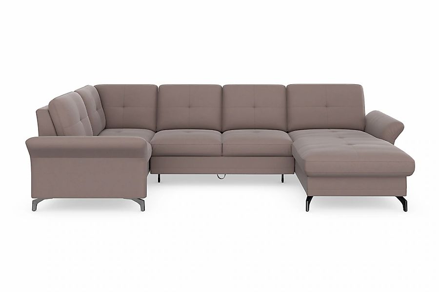 Home affaire Wohnlandschaft "Calando U-Form" wahlweise mit Bettfunktion, Be günstig online kaufen