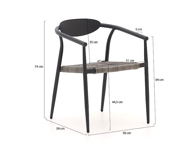 Manifesto Cavone/Bruca 220 cm Gartenmöbel-Set 7-teilig stapelbar günstig online kaufen