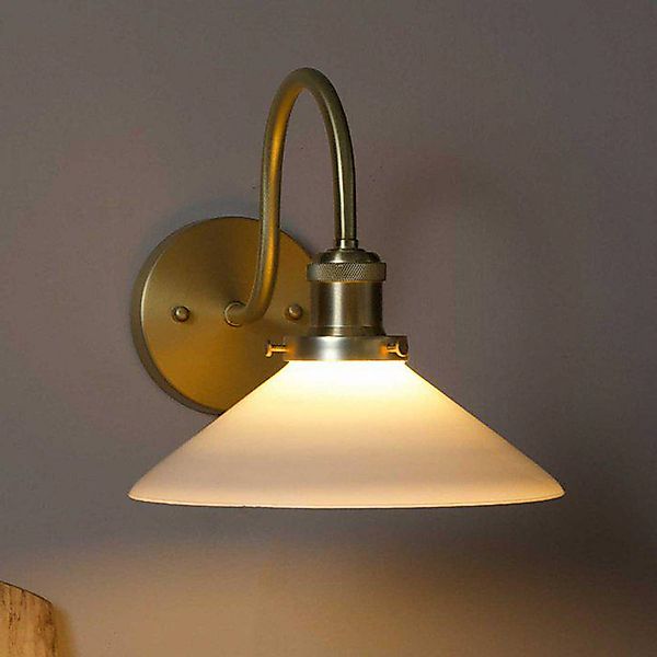 PR Home Wandleuchte August, goldfarben/opal, Höhe 25 cm, E27 günstig online kaufen