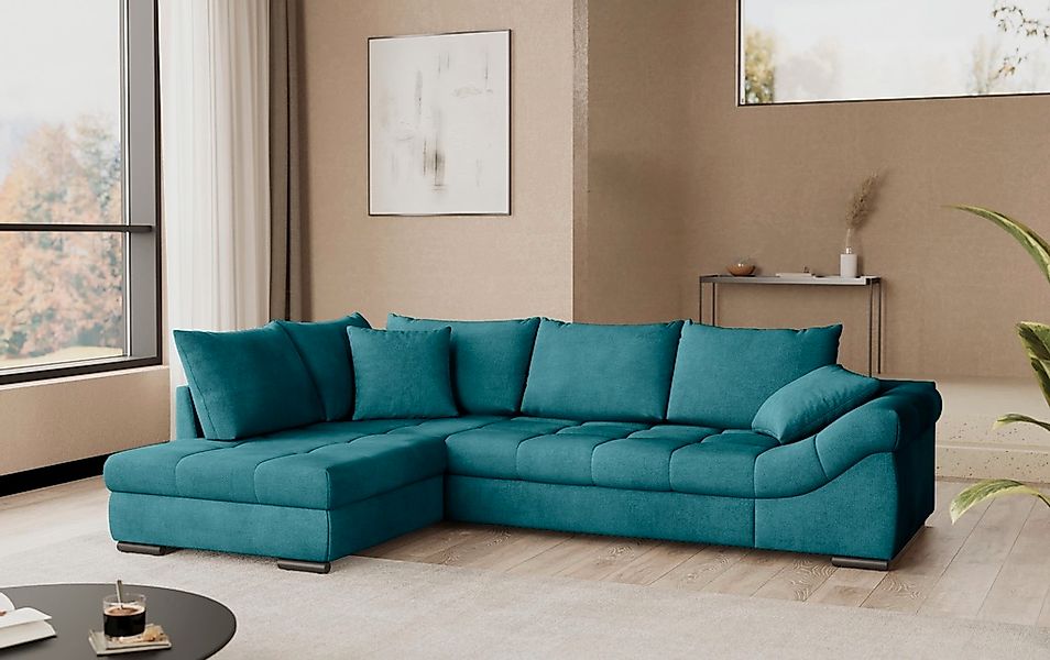 Mr. Couch Ecksofa »Allegro, L-Form«, mit Hochschläfer-Bettauszug, wahlweise günstig online kaufen