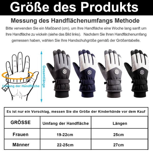 Sunicol Skihandschuhe Wasserdichte Touchscreen Winterhandschuhe Warm günstig online kaufen