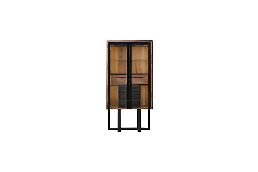 Xlmoebel Vitrine Neue Designer-Bar-Schrank Luxus-Vitrine in Braun mit LED-B günstig online kaufen