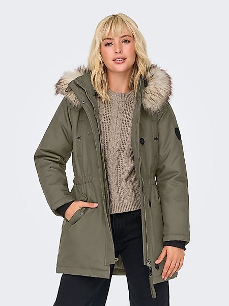 ONLY Parka "ONLIRIS FUR WINTER PARKA LIFE CC OTW" mitKapuze mit verdeckter günstig online kaufen