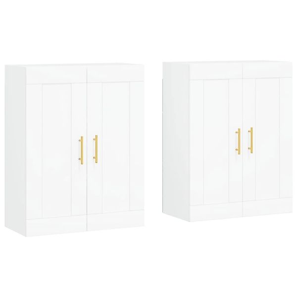vidaXL Wandschränke 2 Stk Weiß Holzwerkstoff 3198001 günstig online kaufen