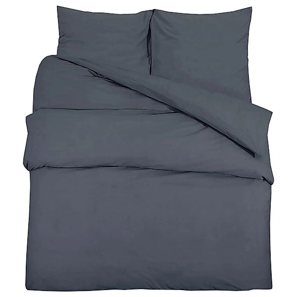 vidaXL Bettwäsche-Set Anthrazit 140x200 cm Leichte Mikrofaser 135937 günstig online kaufen