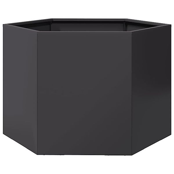 vidaXL Blumentopf Pflanzkübel Schwarz Sechseckig 69x60x45 günstig online kaufen