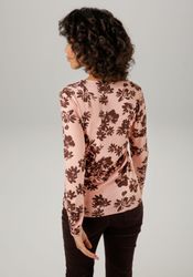 Aniston CASUAL Langarmshirt mit asymmetrischem Rundhals-Ausschnitt günstig online kaufen