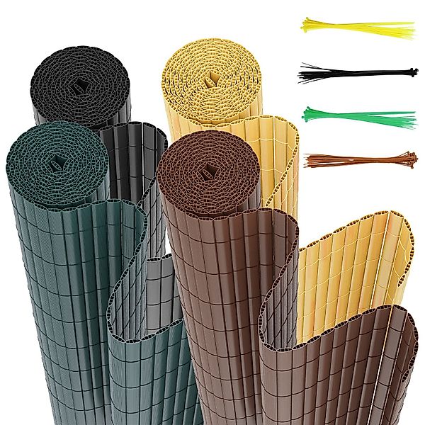 Clanmacy Balkonsichtschutz PVC Sichtschutzmatte mit verstärkter günstig online kaufen