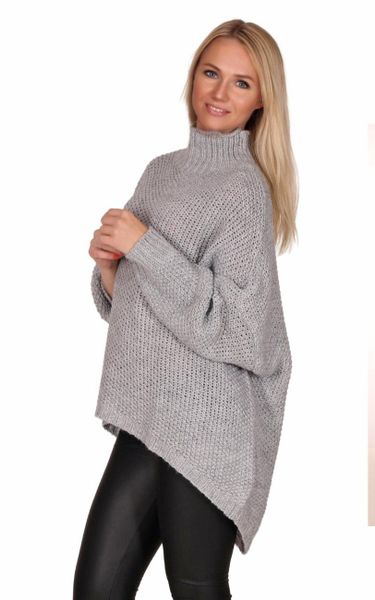 Charis Moda Longpullover Strickpullover Turtelneck Vorne günstig online kaufen