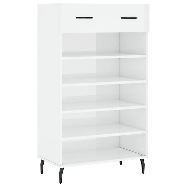vidaXL Schuhschrank Schuhschrank Hochglanz-Weiß 60x35x105 cm günstig online kaufen