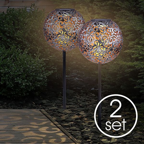 bmf-versand LED Solarleuchte Solarleuchten Garten 2er günstig online kaufen