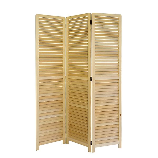 Homestyle4u 3-tlg. Paravent in Braun 120x170 cm 1359 günstig online kaufen