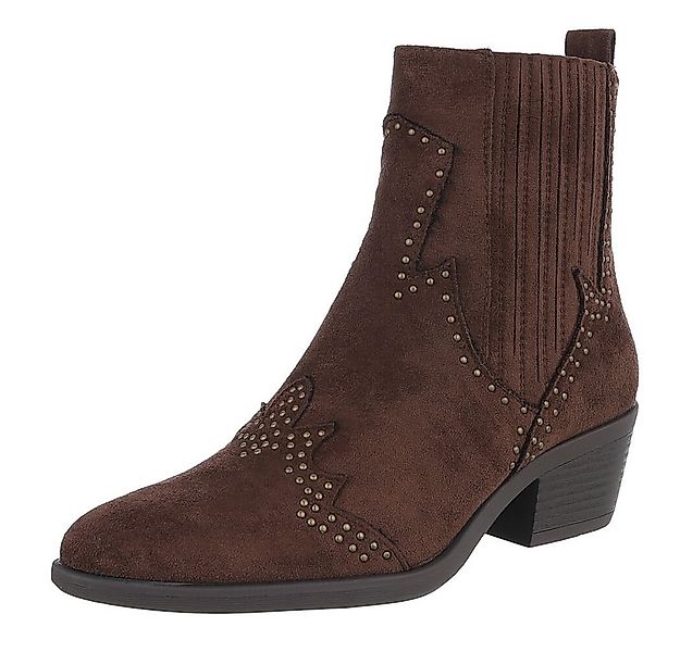 Ital-Design Elegante Damen Stiefelette mit Details für Alltag und Freizeit günstig online kaufen