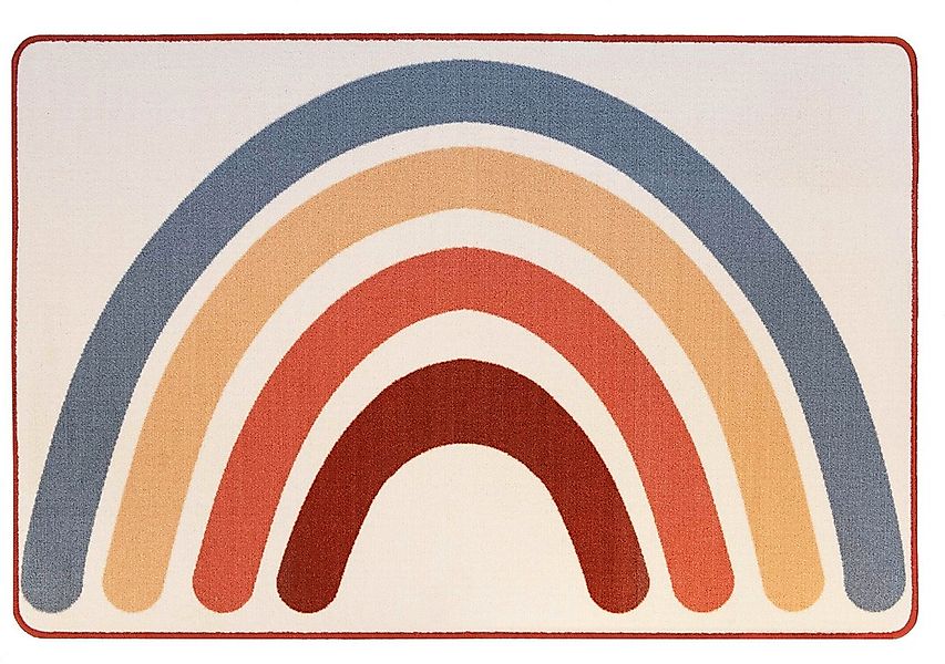 Primaflor-Ideen in Textil Kinderteppich "RAINBOW" rechteckig 5 mm Höhe Kurz günstig online kaufen