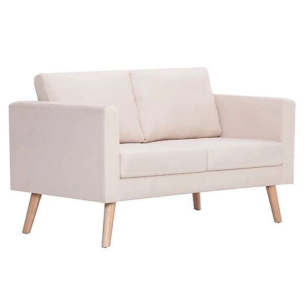 2-sitzer-sofa Stoff Cremeweiß günstig online kaufen