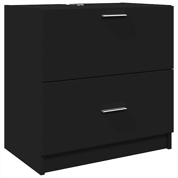 vidaXL Schrankmodule Waschbeckenunterschrank Schwarz 59x37x59 cm Holzwerkst günstig online kaufen