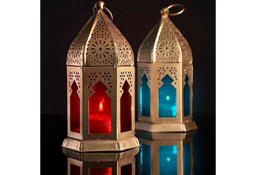Marrakesch Orient & Mediterran Interior Teelichthalter 2er Set Orientalisch günstig online kaufen