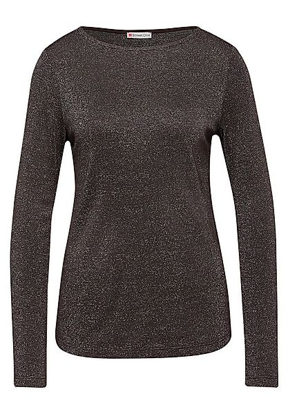 STREET ONE Langarmshirt Glitzerndes Langarmshirt (1-tlg) günstig online kaufen