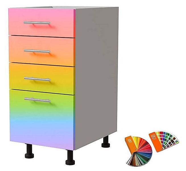 Feldmann-Wohnen Unterschrank Brerra (D4/40, 4 Schubladen - Blum Metabox (Te günstig online kaufen