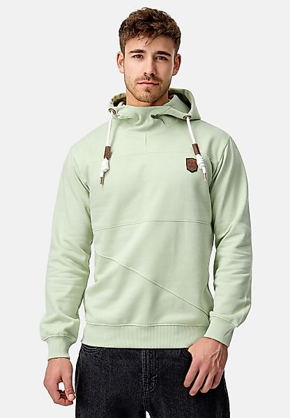 Indicode Kapuzenpullover Meza mit asymmetrischen Ziernähten günstig online kaufen