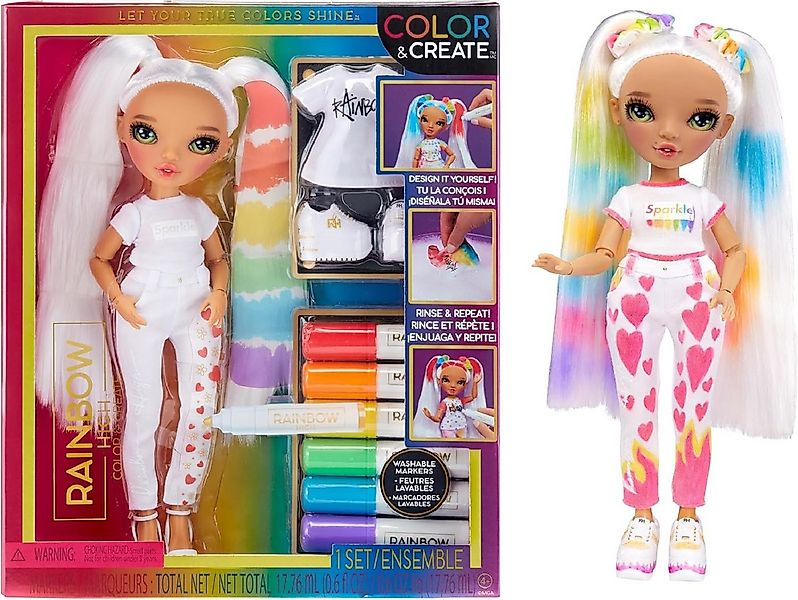 Rainbow High Anziehpuppe Rainbow High Color & Create DIY Modepuppe für Kind günstig online kaufen
