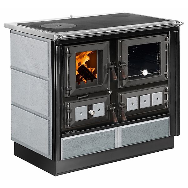 Justus Küchenofen Rustico 90 2.0 Speckstein Schwarz 7 kW günstig online kaufen