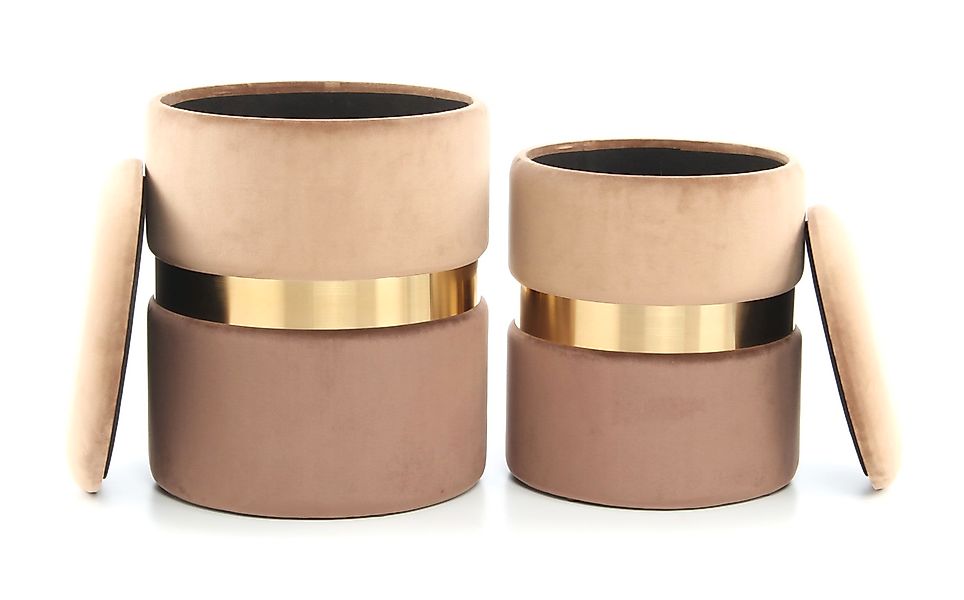 Kayoom "Hocker Zora 125 2er-Set, samtweicher Stoffbezug,runde elegante Form günstig online kaufen