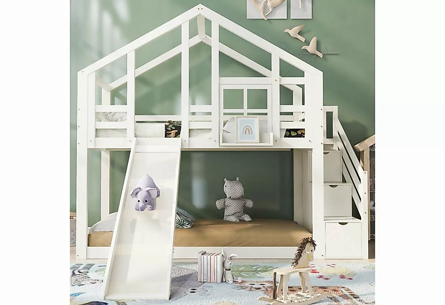 REDOM Etagenbett Kinderbetten Einzelbett Gästebett (Hausbett Baumhaus, mit günstig online kaufen