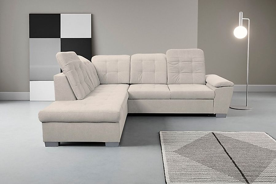 WERK2 Ecksofa »Bonny inkl. Kopfteilverstellung, Bettfunktion, Stauraum, Bre günstig online kaufen