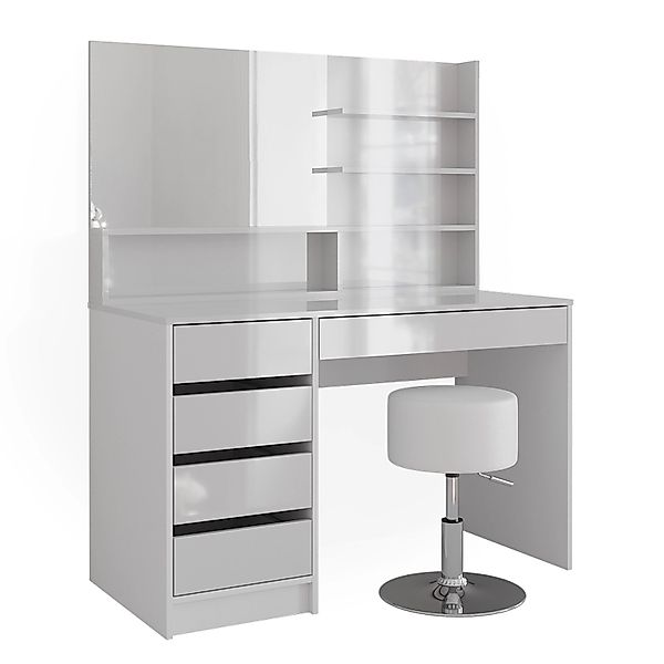 Vicco Schminktisch Sherry Weiß 55 cm mit Hocker günstig online kaufen