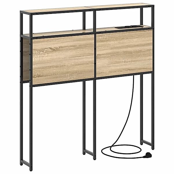 vidaXL Stauraum-Kopfteil mit Regal Sonoma-Eiche 80 cm Holzwerkstoff 859726 günstig online kaufen