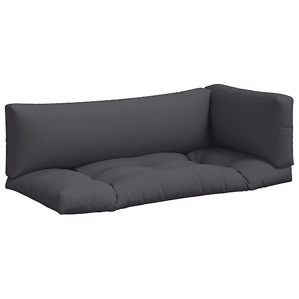 vidaXL Sitzauflage Palettenkissen 3-tlg. Anthrazit Stoff, günstig online kaufen
