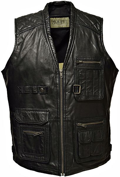 Zimmert Leather Lederweste Nilo praktische Fronttaschen günstig online kaufen